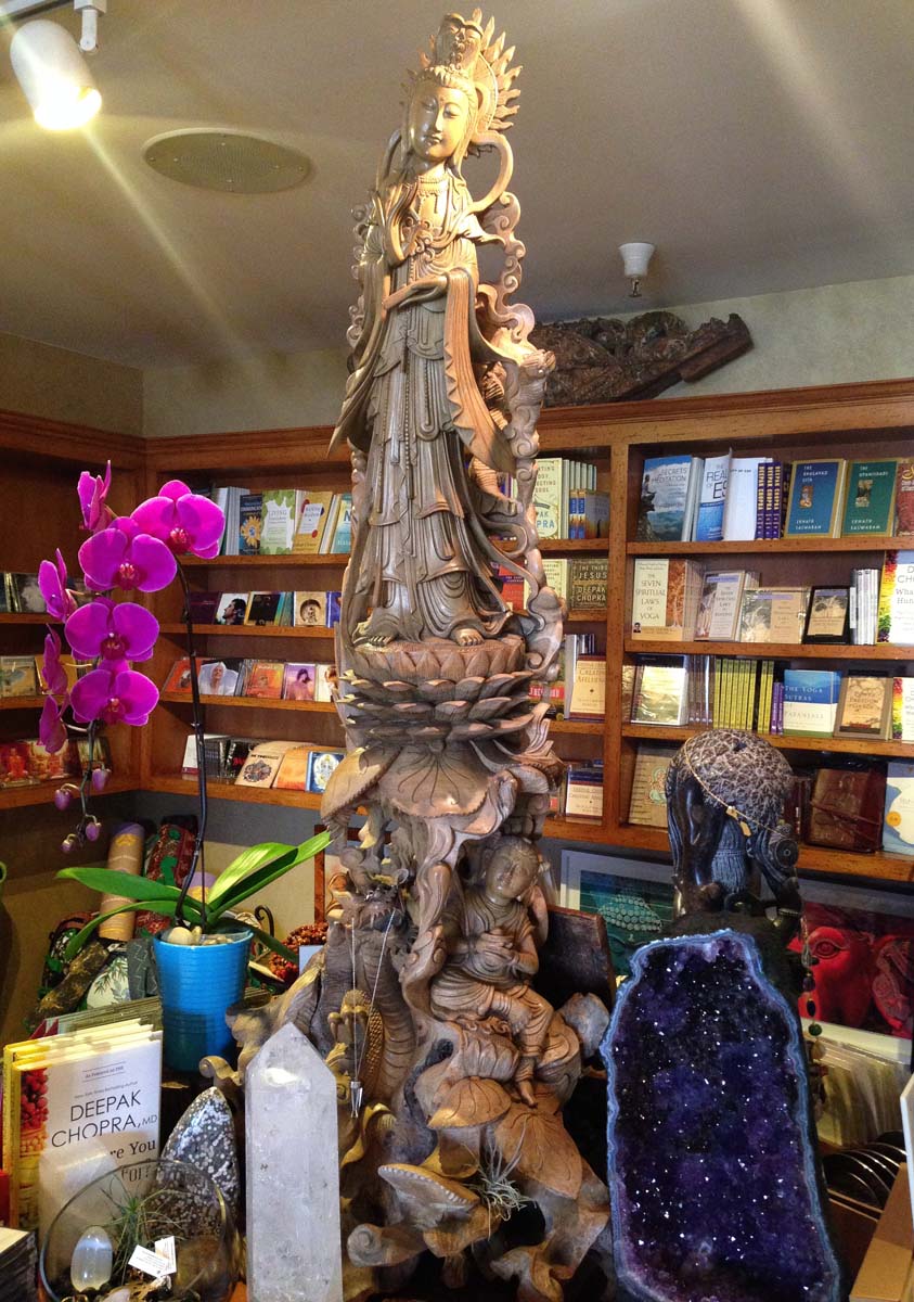 Natural Tree Root Kwan Yin Statue 56"